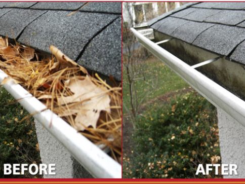 Gutter cleaning before and after in Fresno, CA